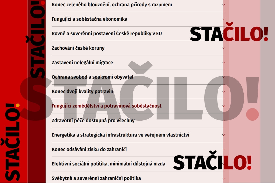 POLITICKÁ DEKLARACE HNUTÍ STAČILO!